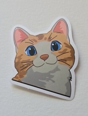 10/$10 Cute Orange Tabby Cat Sticker